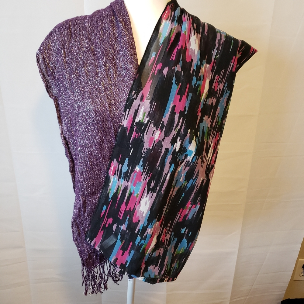 2 Purple Long Scraves
